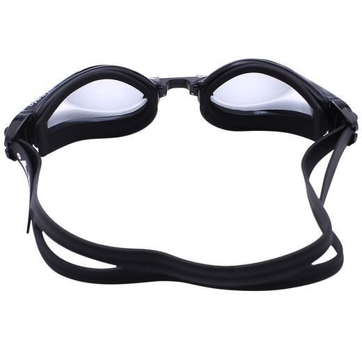 YINGFA myopia swimming goggles casual large frame anti-fog water glasses ok3800af can have different degrees for left and right eyes, black 300 degrees