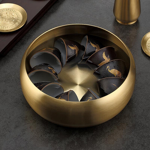 Jiutang Pure Brass Kung Fu Tea Set Accessories Tea Clips Tea Ceremony Spare Parts Set Tea Wash Large Tea Ceremony Six Gentlemen Tea Making Tools Pure Copper Tea Set Accessories Set