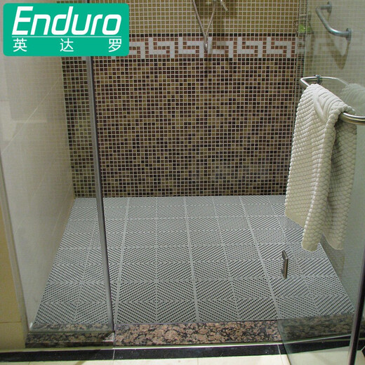 Indaro Indaro Bathroom Non-slip Shower Bath Children's Swimming Pool Cuttable Hollow Hydrophobic Bathroom Toilet Mats Light Gray 9 Pieces 30cm*30cm*9 Pieces Without Edges