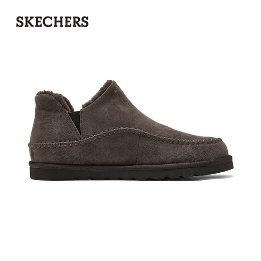 Skechers velvet winter men's shoes wide feet fat warm snow boots winter boots cotton shoes outdoor wear-resistant work shoes 205178