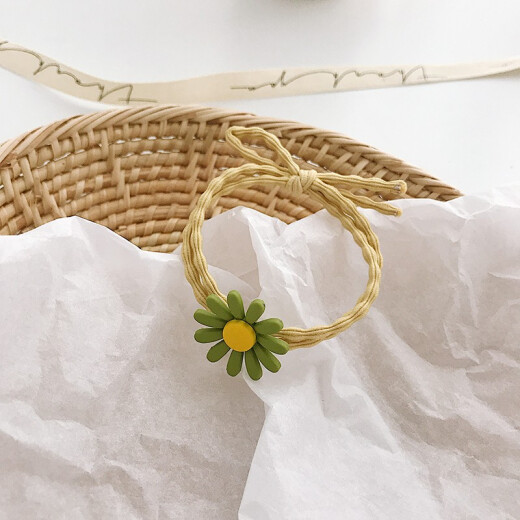 Morning Star ins Hyuna style sweet little daisy hair band hair tie hair rubber band headband Mori girl versatile hair accessories Korean girl matcha green flowers