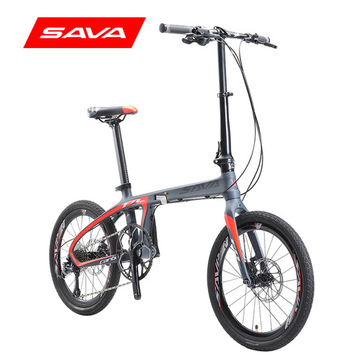 Sava official direct sales ultra-light carbon fiber folding bicycle 20-inch dual hydraulic disc brake Z1 transmission carbon fiber folding bicycle-ZQ/only weighs 6.7kg/14 20 inches x 14 inches