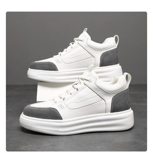 Didera customized high and low-footed shoes, white shoes, long and short-footed shoes, high and short-legged shoes for disabled people, flat feet, large space shoes, plus fat 8S761 black and white 37 (235mm)