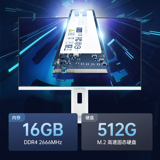 Coolka Skyworth Computer 23.8-inch office, commercial, home entertainment all-in-one desktop computer (Core 13th generation i5-13400 16G 512G WiFi Bluetooth)