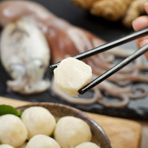 老德頭（LO TAK TOU）老德头 潮汕墨鱼丸504g  火锅丸料生鲜 烧烤丸串