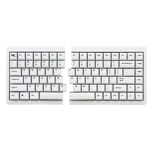 BAROCCOMISTELMISTEL密斯特MD770/MD600分体式机械键盘 人体工学键盘有线办公游戏键盘fps键盘 MD770白色无光有线版 青轴（偏办公，有明确段落感，力度大）