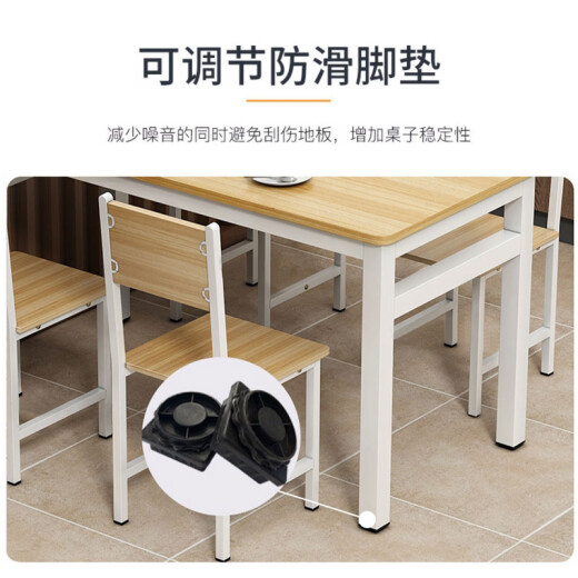 AEY canteen dining table and chair combination home dining table steel wood fast food table 4 people 6 people table 120*70 single table