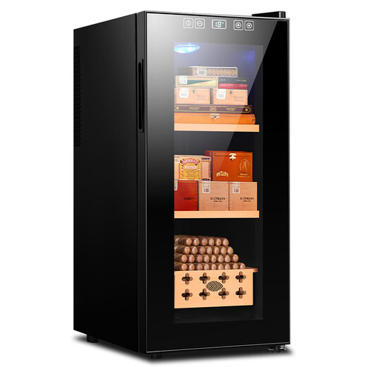 CIGARLONG Cigarron 35C cigar cabinet temperature control and moisturizing electronic household small red wine cabinet cedar wood cabinet 35C full cigar style temperature control and moisturizing 35L