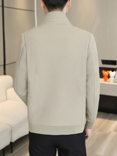 Zitronenjacke Herren Spring- und Herbst Trendy Herren-Casual Jacket 2025 Neue Jugend Spring Windbreaker High-End-Reverend-Top Khaki 695 Einzelgröße M etwa 80-105jin [Jin entspricht 0,5 kg]