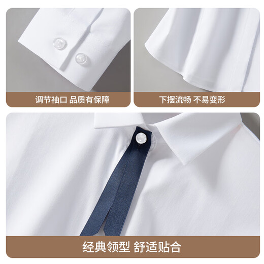 Catman long-sleeved shirt women's white professional 2025 autumn commuting formal professional work clothes white shirt white 39