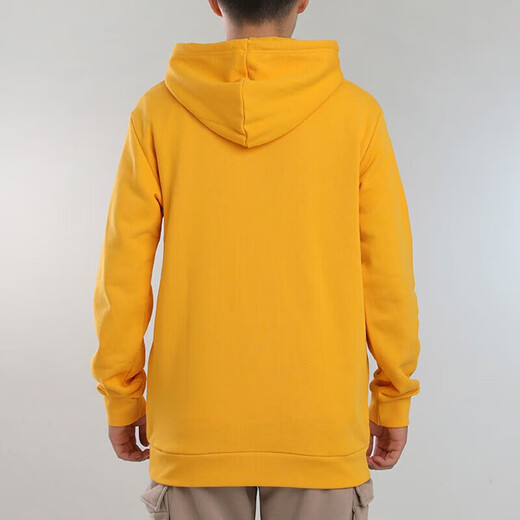 阿迪达斯（adidas）三叶草卫衣男装2025年春季新款加厚保暖运动服外套休闲连帽套头衫 GD9923明黄色内里毛圈  S