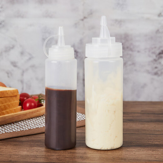 All-purpose baking sauce pot 450ml 2-pack 160z squeeze sauce bottle salad dressing squeeze bottle condiment bottle oil pot soy sauce vinegar pot
