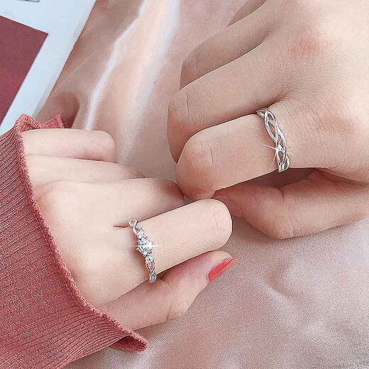 MZMZ hair-to-white couple ring PT950 platinum moissanite diamond ring proposal ring love birthday gift for girlfriend light luxury style-pair ring local warehouse/next day delivery