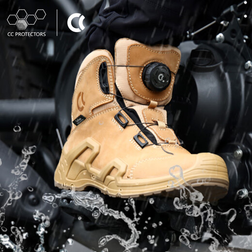 CC PROTECTORS Motorcycle Riding Shoes Anti-slip, Anti-Puncture, Comfortable Sidewinder/Cobra Sidewinder Wheat Color All-Season Water Repellent 43