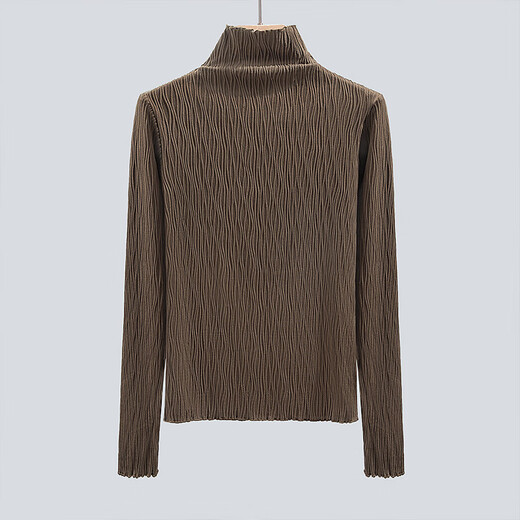 Sibaishe half turtleneck bottoming shirt 2025 autumn new women's slimming pullover top