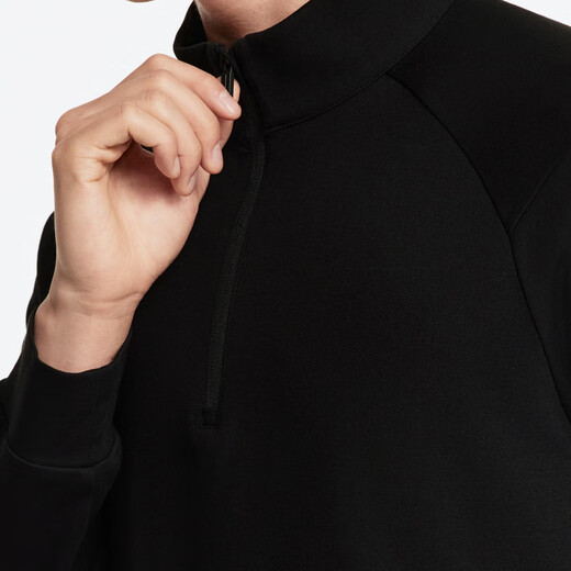 JOEONE long-sleeved T-shirt men's same style in shopping malls autumn and winter warm half-zip sweatshirt warm business outdoor inner wear slim version + black + JT1DV47027 L 175/96A(50)