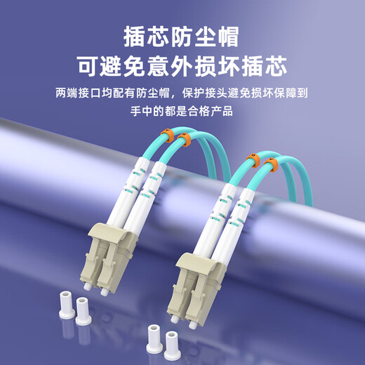 
EB-LINK Engineering Telecom Class 1 meter LC-LC 10 Gigabit Multimode Fiber Optical Jumper 10Gb Dual-core OM3 Duplex Pig fiber LSZH Low Smoke Halogen-free Flame Retardant IDC Computer Room Data Center Storage