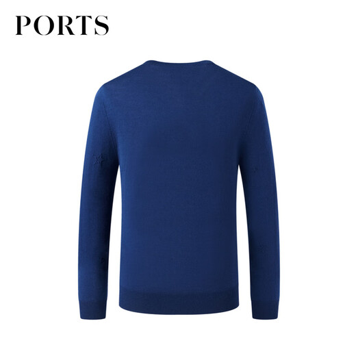 PORTS men's casual warm round neck sweater ML9K071LZW009 SPACE BLUE S