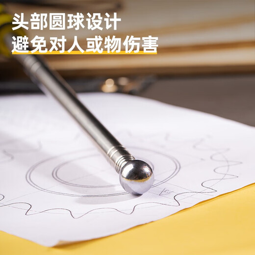 Deli hollow drum hammer house inspection tool set hammer telescopic stick tile inspection stainless steel inspection hammer ring drum hammer house inspection telescopic type 98CM hollow drum hammer DL452002