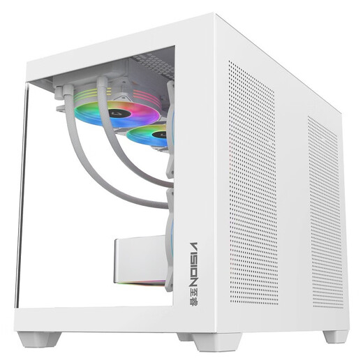 Vision 360MINI Sea View Room Chassis Water-cooled Chassis Highly Compatible with Cooling Mania (M-ATX/Top Support 360 Water Cooling/Graphics Card 410mm) Phantom 360M Supreme Edition Pillar-free Sea View Room White