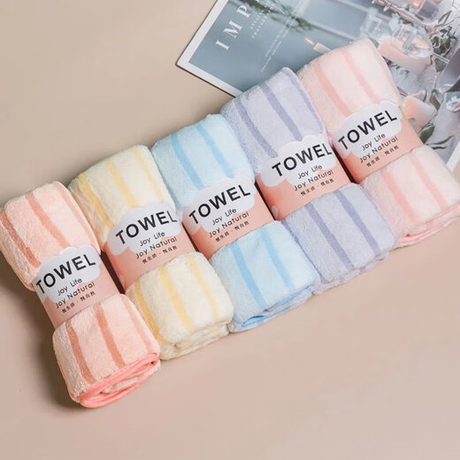 Towel for women bathing and men's adult household coral velvet face towel, strong water absorption, quick drying, 2 pack, light blue + light purple, absorbent