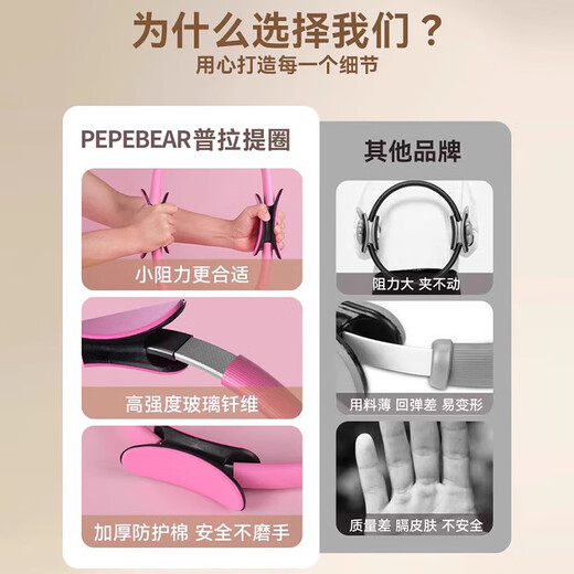 PEPEBEAR resistance ring for middle-aged and elderly limbs resistance device Pilates ring for men and women yoga training inner thigh elastic ring basic model - blue - resistance about 6 kilograms