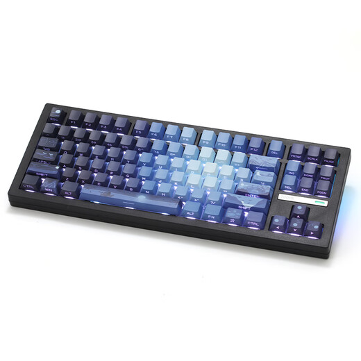 ZH870 White Sketch Mechanical Keyboard Kabel Wireless Bluetooth Customized Boys and Girls Office E-Sports Mahjong Sound Mute Achse Stone Sound ZH870 Black Sea Moon Side Gravur Meteor Achse (Jungen erste Wahl Quick Trigger Game)