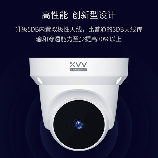 xiaovv监控摄像头商场看商店室内家用超高清监控器云台旋转无线wifi手机远程语音对讲 xiaovv智能云台海螺机+64G内存卡