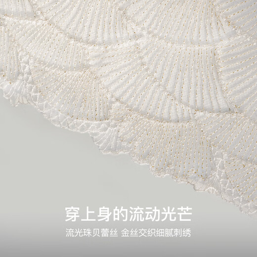 Ubras Yu Shuxin's same style of pearl lace wedding light luxury rabbit ear cup big breasts small bra women's underwear low heart rabbit ear cup set velvet red M 75A/B