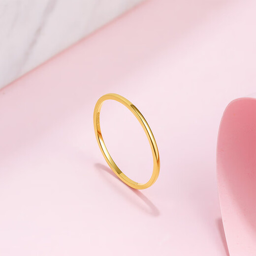 Saturday Fortune 18K gold ring for women, colorful gold ring, birthday gift, yellow 18K gold, size 15
