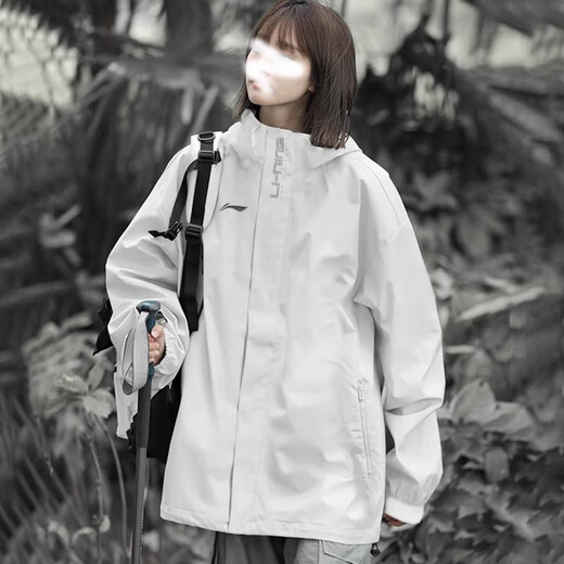 李宁风衣外套2024健身系列秋季男款休闲防风连帽运动服防泼水百搭上衣 灰绿 AFDT753-2 XL