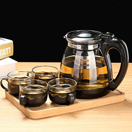 Chuge high-quality 2000ML teapot set single pot flower tea cup elegant cup teapot glass heat-resistant 2000ML single pot