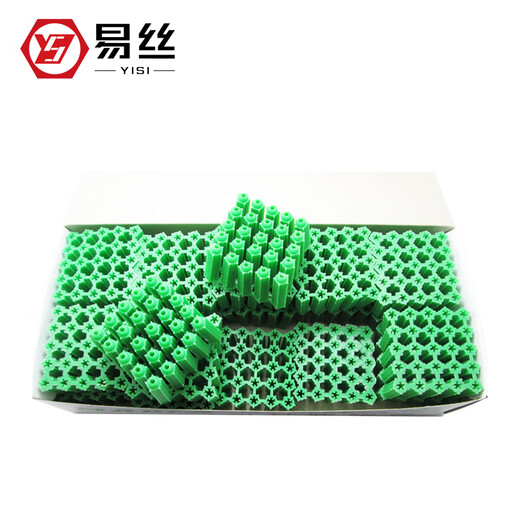 Yisi nylon expansion pipe green plastic rubber plug with self-tapping screw expansion pipe rubber granule wall plug anchor bolt expansion plug color zinc nail M6 rubber plug + color zinc self-tapping (100 sets)