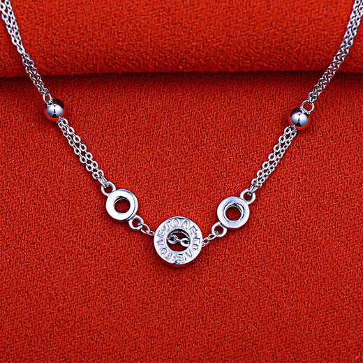 Yuan Shengfu's new PT950 boutique fashion ring platinum bracelet, personalized platinum hand jewelry for women, 3.94g, 16-18cm adjustable