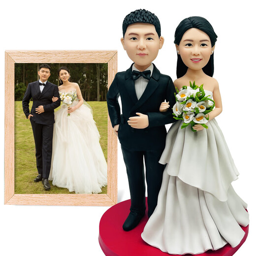 Fotos des Nachfolgers von Tao Customized Soft Ceramic Dolls für Frau, Ehemann und beste Freunde Geburtstagsgeschenke Hochzeitsgeschenke Neu Hochzeitstag 22 cm Doppel (können mit anderen Größen angepasst werden)
