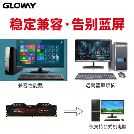Gloway 16GBDDR42666 desktop memory TYPE-series-selected particles/game overclocking/stable compatibility