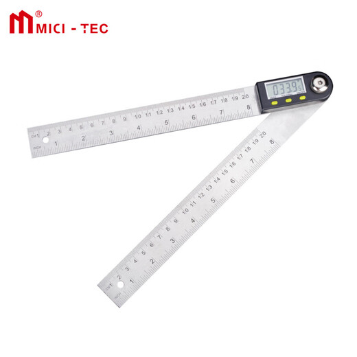 Mitzi Digital Angle Measurement Stainless Steel Woodworking Ruler Angle Measurement Steel Angle Ruler Stainless Steel Right-Angle Ruler 300mm/0-360/0.05/Stainless Steel