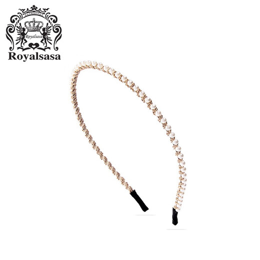 Royal sasa royal salsa Korean hair accessories sweet and thin headband simple imitation pearl headband pressed hair clip adult women's headwear