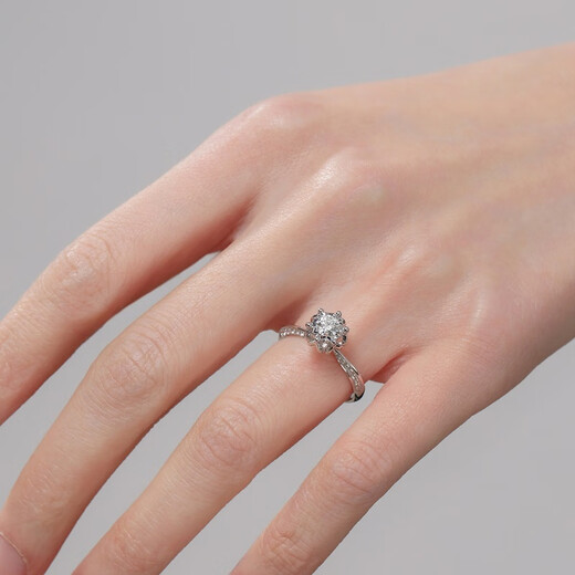 Kimberley Diamond Fanghua Diamond Ring 18K Gold Proposal Ring Carat Effect for Marriage Couples Carat Effect Christmas Gift for Girls Main Diamond 11 Points/Secondary Diamond 19/G Color/VS1-13