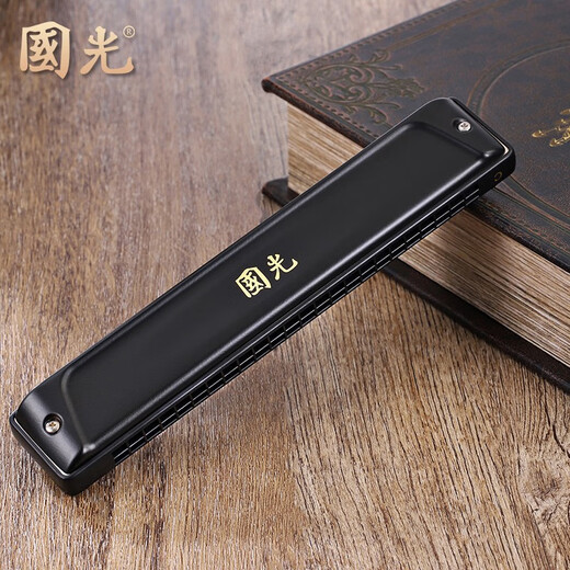 Guoguang gongs importés Guoguang harmonica niveau de performance professionnel performance haut de gamme accent polyphonique 24 trous cadeau pour débutants clé C adulte niveau palais polyphonique 24 trous clé C améliorée