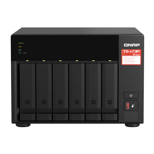 QNAP enterprise-class TS-673A 8G memory quad-core 2.2GHz dual 2.5GbE network storage NAS TS-673A+SG Cool Wolf 8T*6
