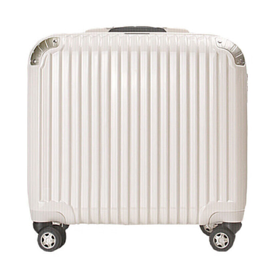 Shamit suitcase small women's trolley case unisex suitcase boarding case PC338TC 18 inches off-white