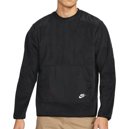 Nike (Nike) Sweatshirt Jacke Herren 2024 Frühlings- und Herbst Sportbekleidung warmes Fleece Rund Hals Pullover DD4855-010 Black L