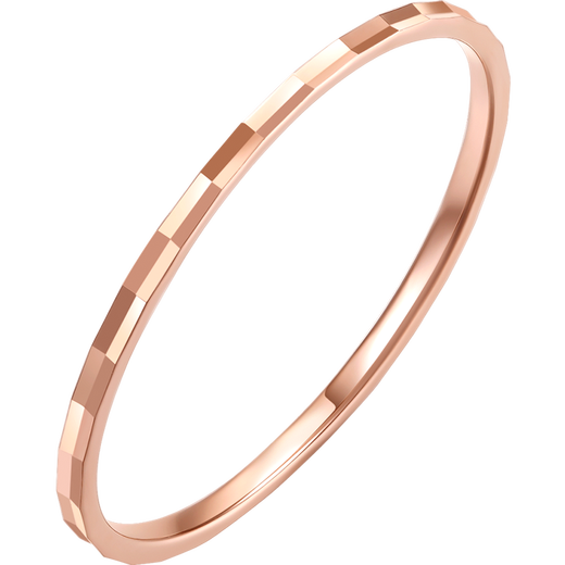 Saturday Fortune 18K gold ring for women, simple colored gold plain ring birthday gift KI015177 No. 13