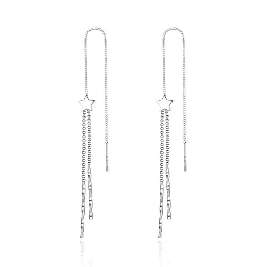 Crystal tassel ear wire 925 silver earrings women's long earrings high-end earrings earrings birthday gifts for girls to give to their girlfriends