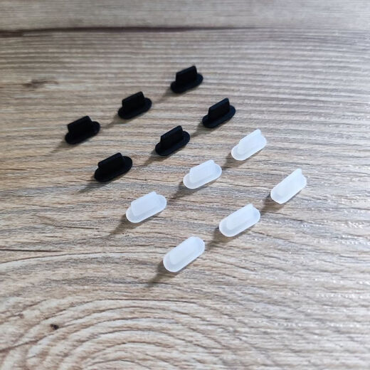 Ye Yu is suitable for mobile phone charging port dust plug, Apple Type-C data port soft rubber plug, protective cover, silicone dust cover, black Type-C port round head rope, 10 pieces