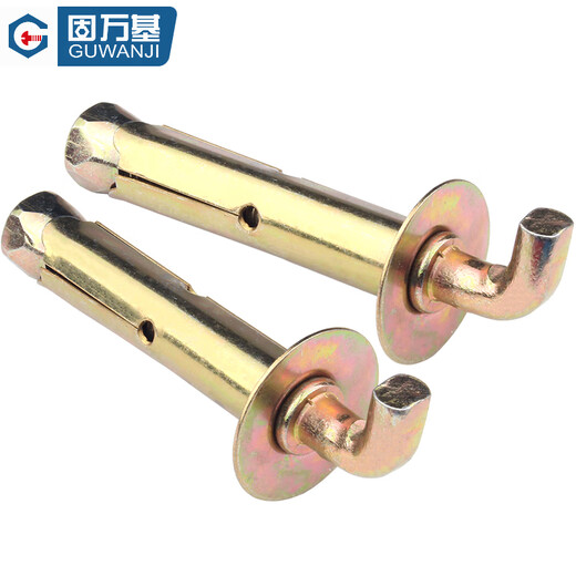 Guwanji water heater hook expansion screw bolt fixed installation solar electric water heater special extended hanging nail load-bearing color zinc M10x120 (90) 2 pieces