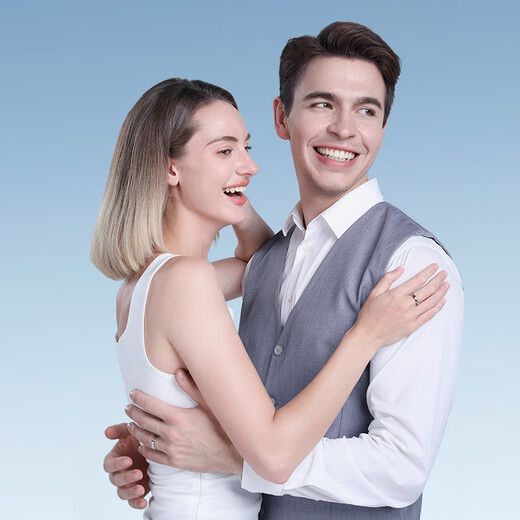 Luxury pearls in stock, sparkling, with PT950 platinum pair of rings for women, platinum rings for men, wedding couples, fashionable elements, size 12, 2.85g