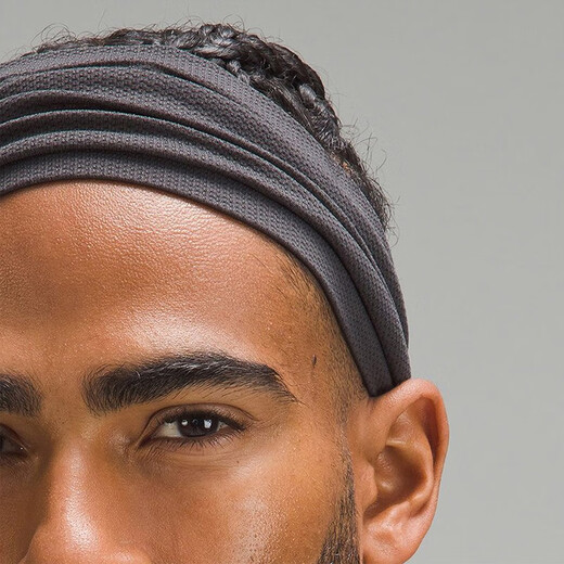 Lululemon丨Metal Vent Tech Men's Widened Sports Headband LM9AU5S Black/Graphite Gray O/S