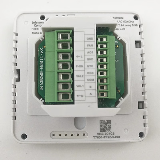 Johnson thermostat T7600/T7601-TF20-9JS0 fan coil panel network with Modbus protocol T7603-T000-9JF0 single floor heating